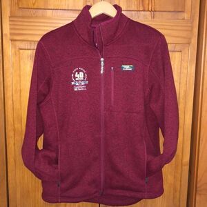 Cranberry Colored LL Bean Full Zip Jacket